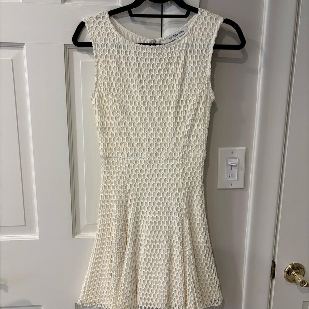Elizabeth & James Cool White Sleeveless Dress
